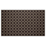 Chocolate Brown Quatrefoil Pattern Fabric