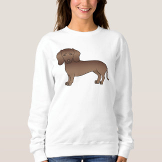 Chocolate Brown Short Hair Dachshund Cute Dog Sweatshirt
