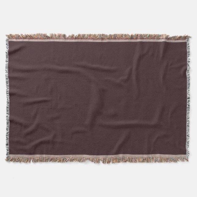 Chocolate Brown Solid Color Throw Blanket (Front)