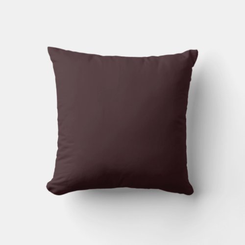 Chocolate Brown Solid Color  Throw Pillow