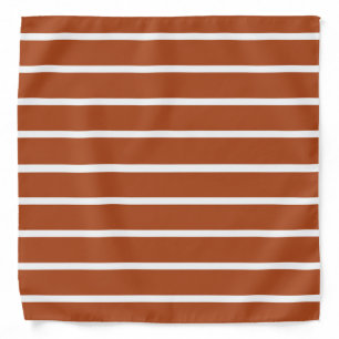 Chocolate Brown Stripes Design Bandana