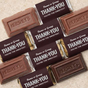 Chocolate Brown Thank You Party Hershey's Miniatures