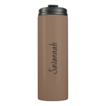 Chocolate-Brown Thermal Tumbler