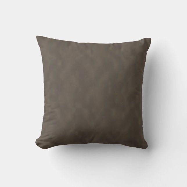 Chocolate Brown Throw Pillow (Front)