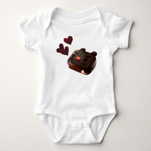 Chocolate Brownie Illustration Baby Bodysuit