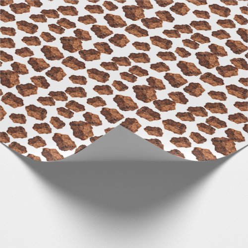 Chocolate brownie pattern wrapping paper