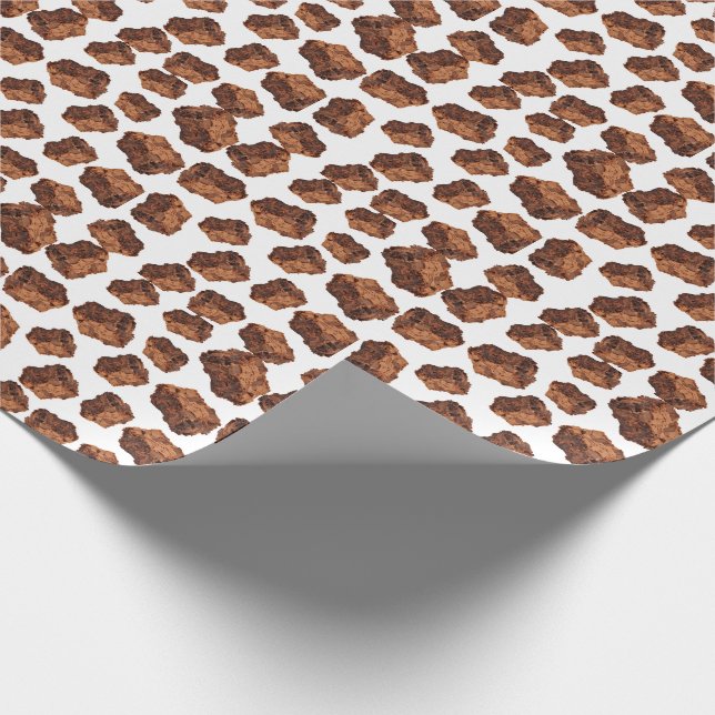 Chocolate brownie pattern wrapping paper (Corner)