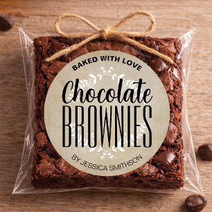 Chocolate Brownies Customized label CK008brrd