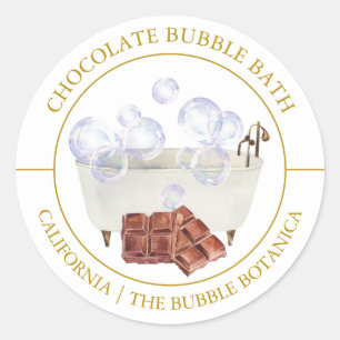 Chocolate Bubble Bath label