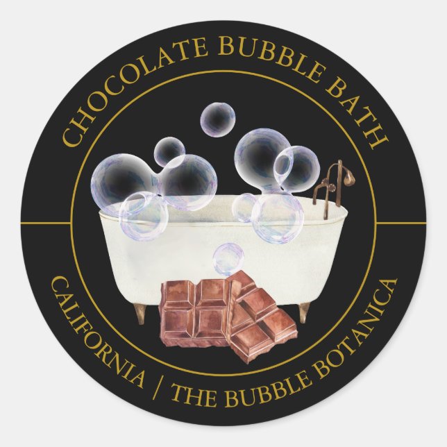 Chocolate Bubble Bath label (Front)