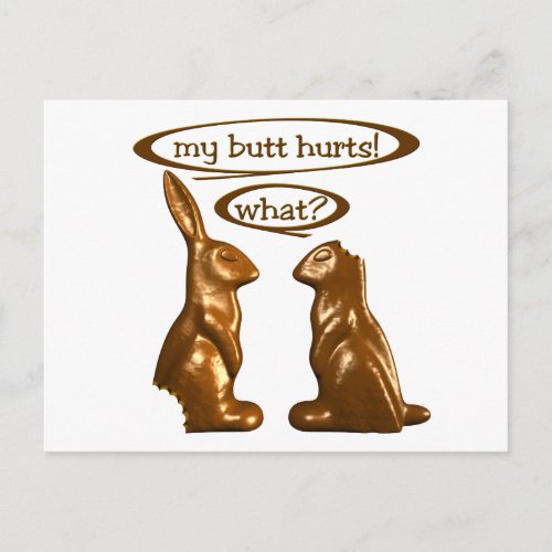 Chocolate bunnies postcard