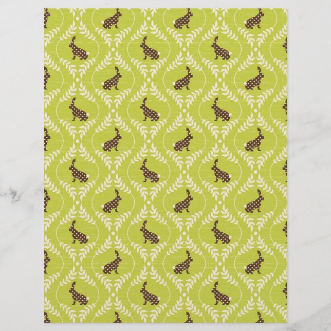 Chocolate Bunnies Scrapbook Paper A (Front)