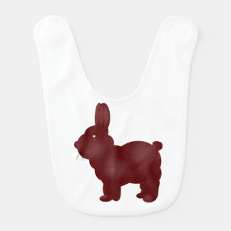 Chocolate Bunny Baby Bib