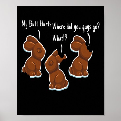 Chocolate Bunny Easter Bunny Easter Rabbit Poster