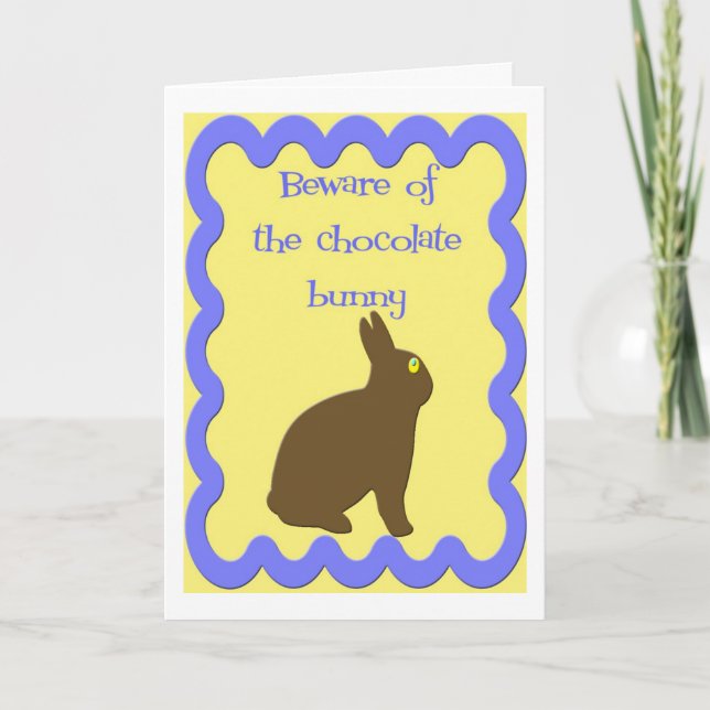 Chocolate Bunny  (Easter) Holiday Card (Front)