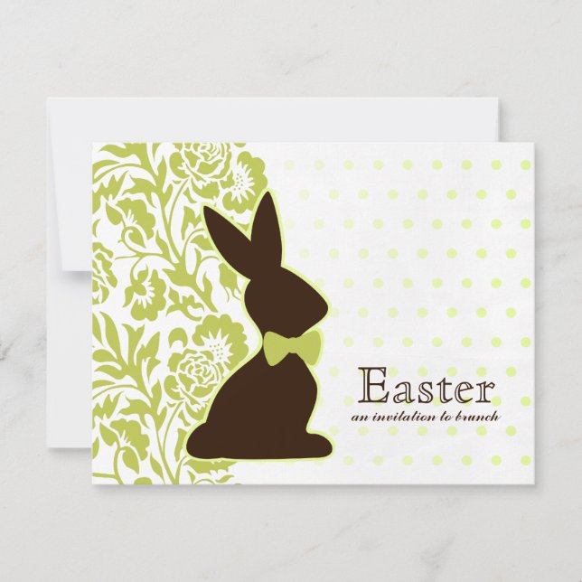 Chocolate Bunny Invitations (Front)