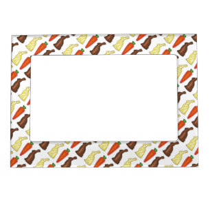 Chocolate Bunny Rabbit Carrots Easter Candy Frame