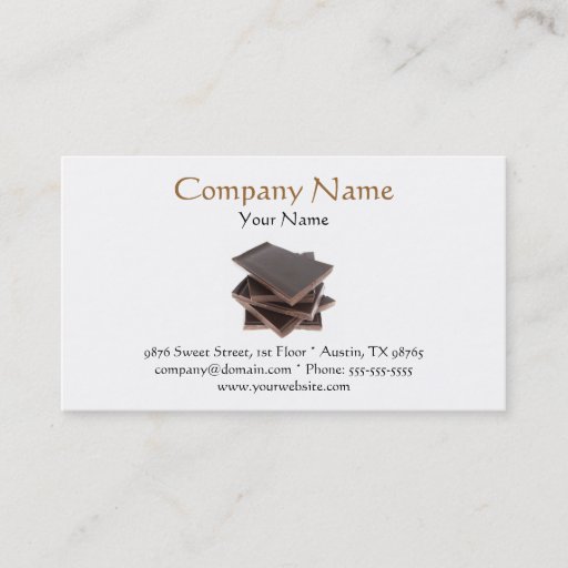 Customizable Chocolate Business Card