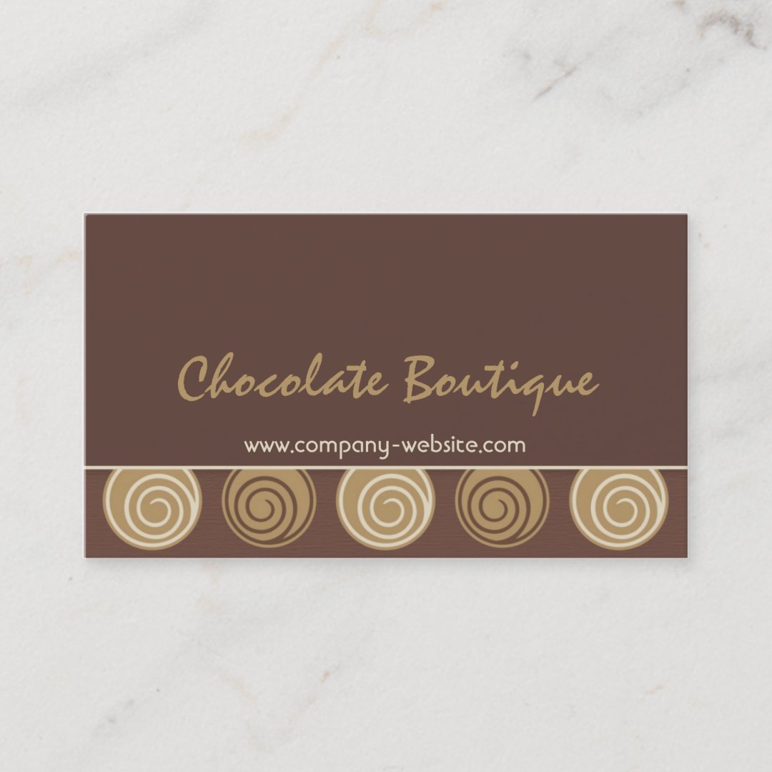 Chocolate Business Card Zazzle