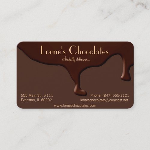 chocolate business card