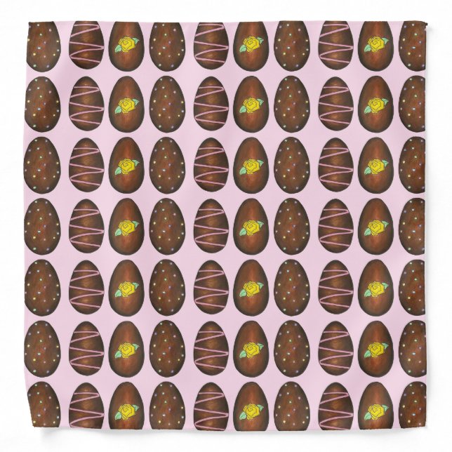 Chocolate Buttercream Easter Egg Candy Sweets Bandana (Front)
