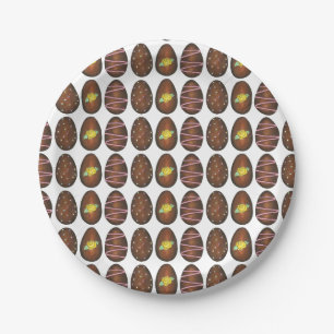 Chocolate Buttercream Easter Egg Creme Candy Paper Plates