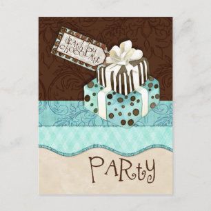 Chocolate Cake Birthday Party Invitation