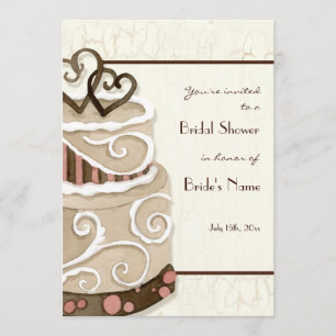 Chocolate Cake Bridal Shower Invitation