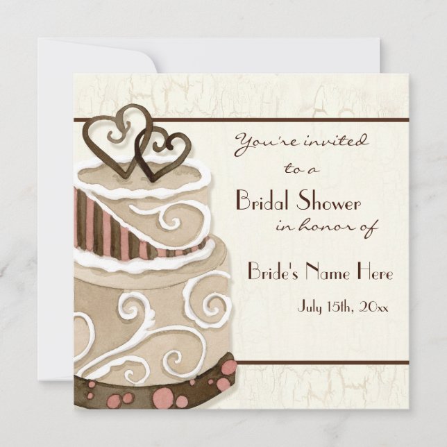 Chocolate Cake Bridal Shower Invitation (Front)