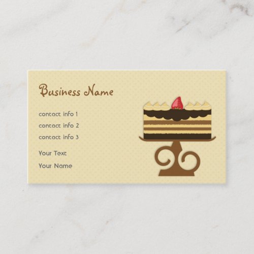 Chocolate Cake Business Card
