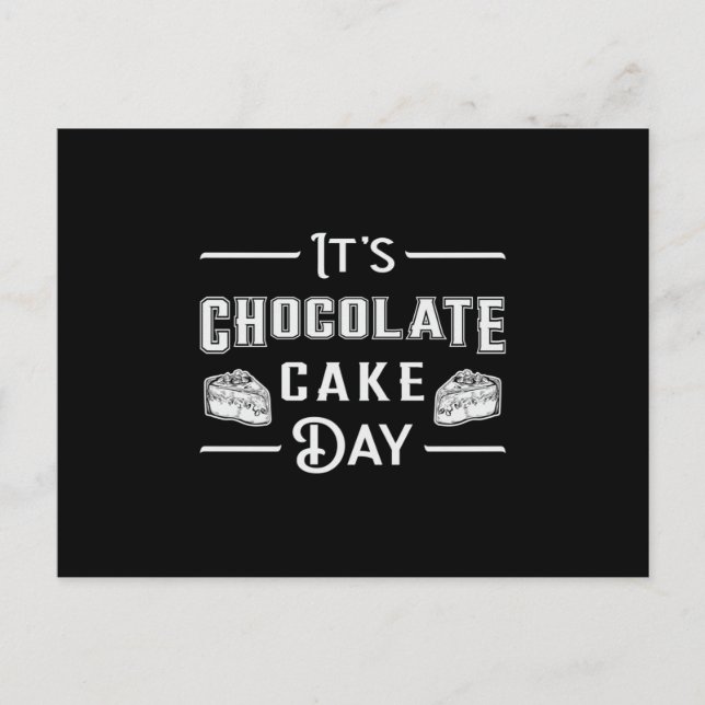 Chocolate Cake Day Cocoa Candy Sweet Gift Idea Postcard (Front)