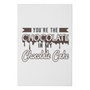 Chocolate Cake Day Cocoa Candy Sweet Love Gift Faux Canvas Print
