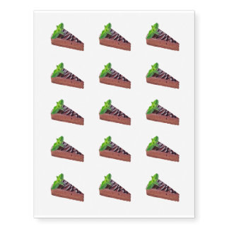 Chocolate Cake Dessert Design Temporary Tattoos