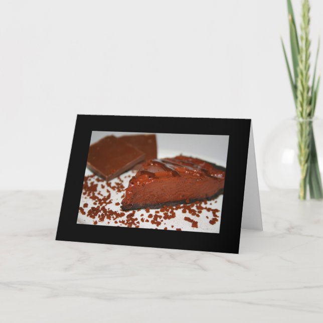 Chocolate Cake Greeting Card and Note Card (Front)