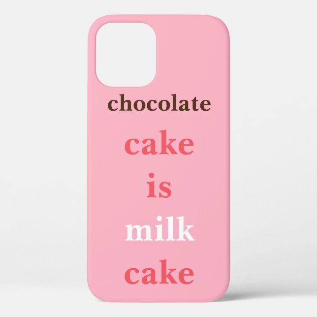 Chocolate Cake is Milk Cake Case-Mate iPhone Case (Back)