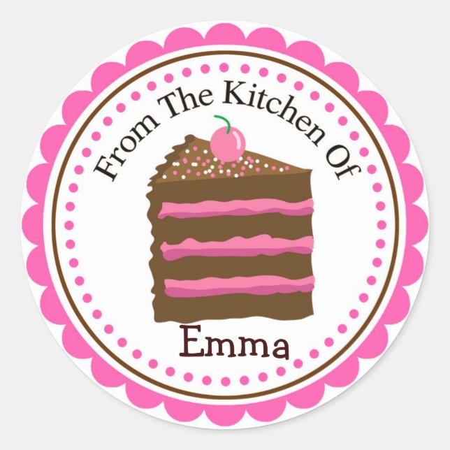 Chocolate Cake Kitchen Stickers (Front)