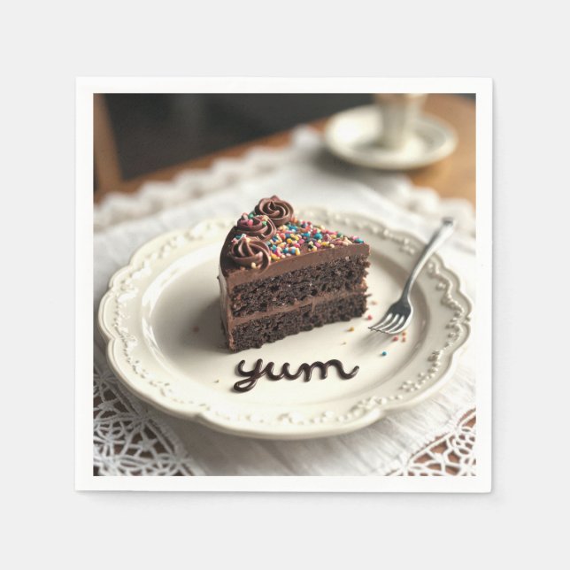 Chocolate Cake  Napkins (Front)