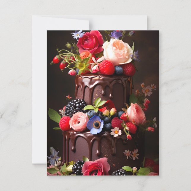 Chocolate Cake Note Card (Front)