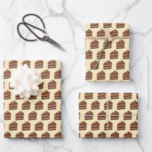 Chocolate Cake Slice  Wrapping Paper Sheets