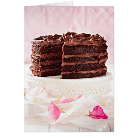 Chocolate cake, South Africa Cards (Front)