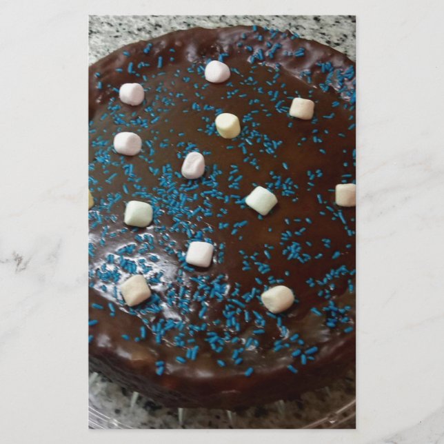 Chocolate cake stationery (Front)