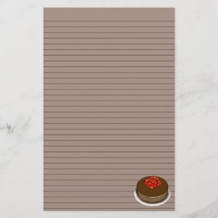 Chocolate Cake Stationery - optional lines