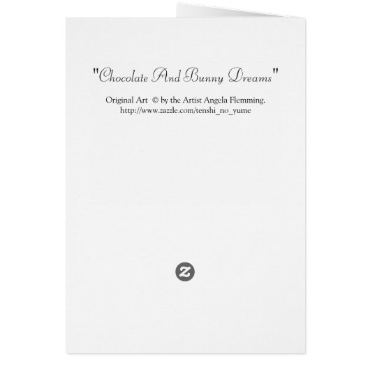 Chocolate Candy And Bunny And Girl (Back)