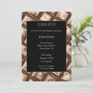 Chocolate Candy Bar Birthday   Invitation