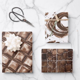 Chocolate Candy Bar Birthday Wrapping Paper Sheets
