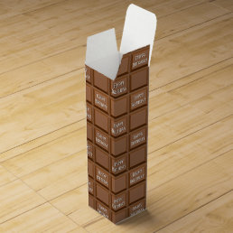 Chocolate Candy Bar for Birthday  Wine Box