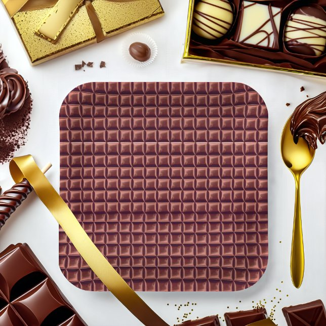 Chocolate Candy Bar Party Paper Plates (Creator Uploaded)