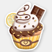 Chocolate Candy Bar Sprinkles | Cupcake Sticker (Front)