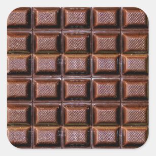 Chocolate Candy Bar Squares Square Sticker