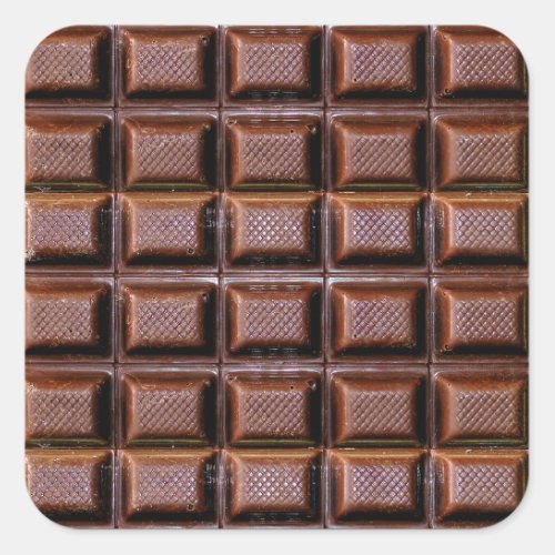 Chocolate Candy Bar Squares Square Sticker